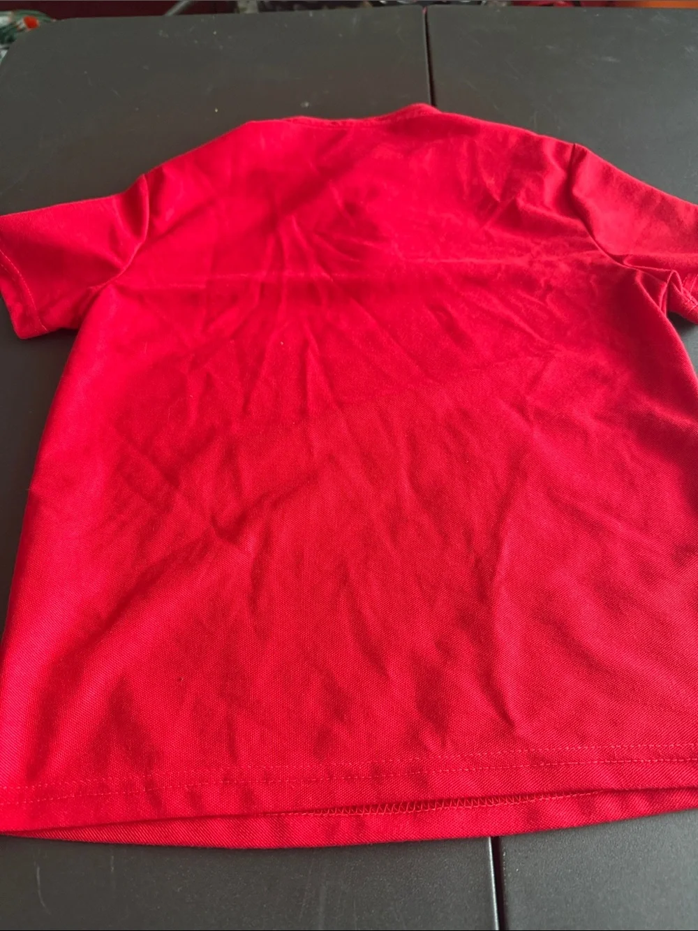 Kids Red Short-Sleeve Polo Top